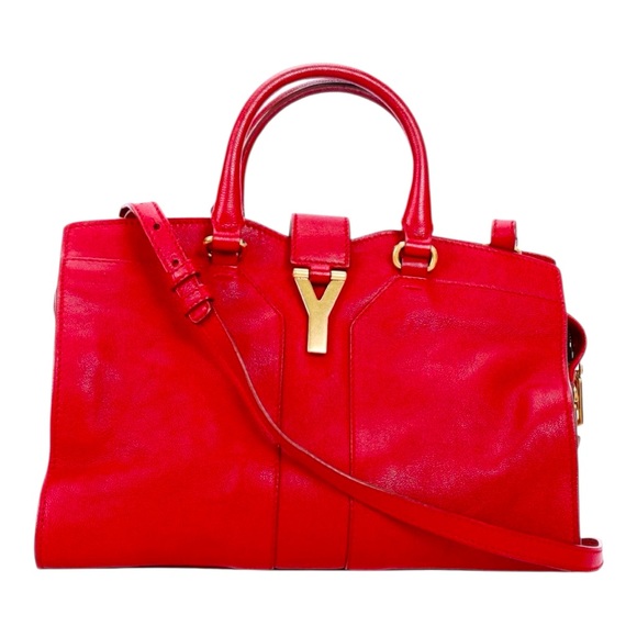 YSL RED CABAS TOTE - Picture 1 of 4